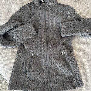 Spyder Gray Knit Sweater zip up small